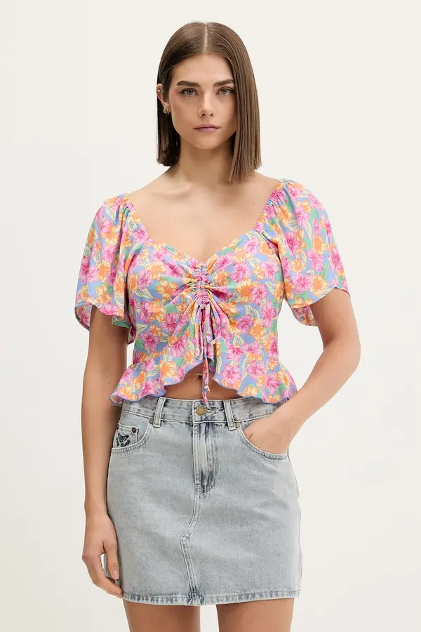Rip Curl Rip Curl bluza z volančki ženska viskozna MALIBU COVE