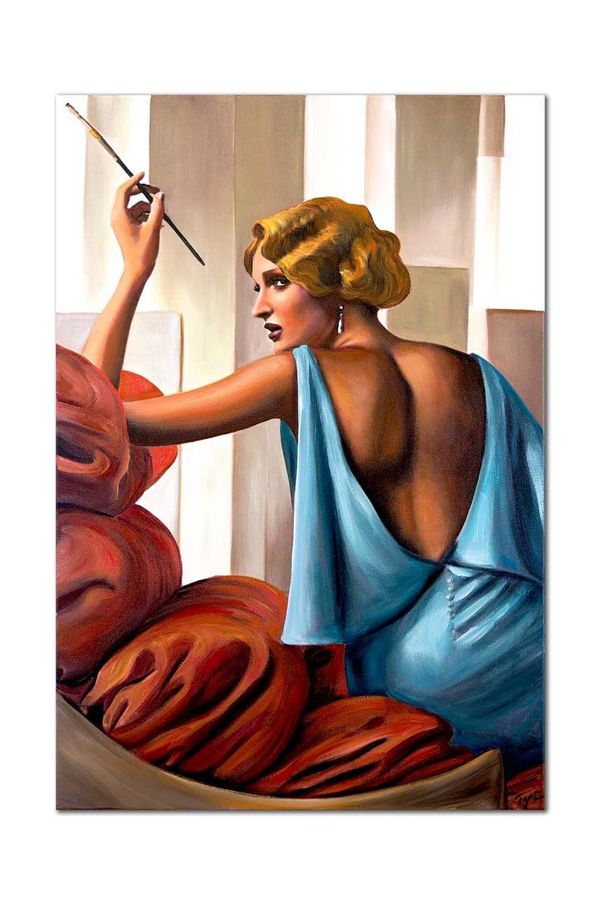 Inne Ročno poslikana slika 60 x 90 cm