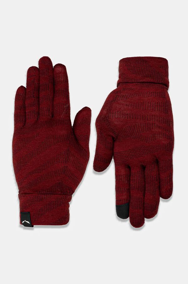 Salewa Rokavice Salewa Cristallo Merino bordo barva, 00.0000028514