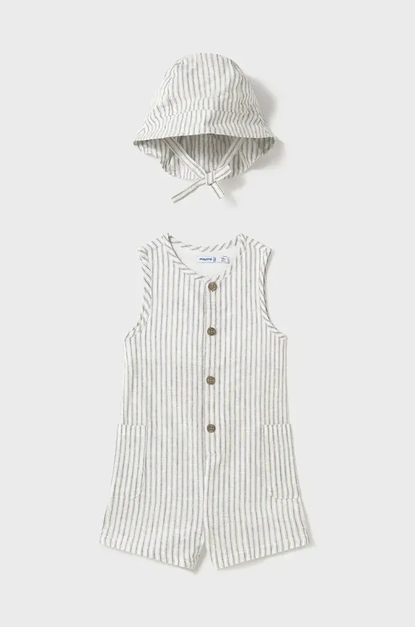 Mayoral Romper in otroški klobuček Mayoral 1643
