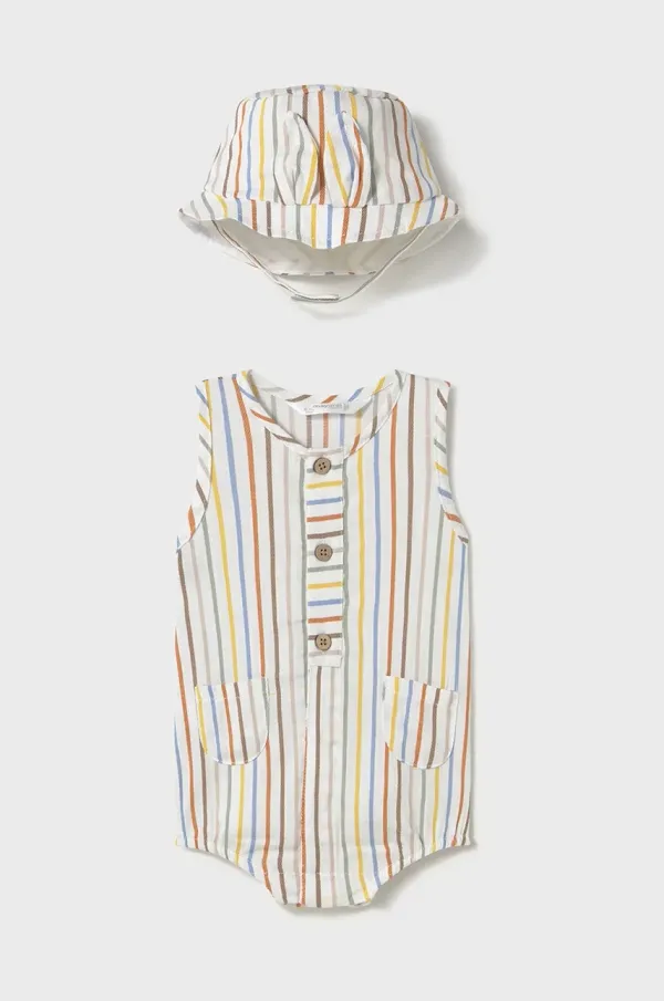 Mayoral Newborn Romper in otroški klobuček Mayoral Newborn 1603