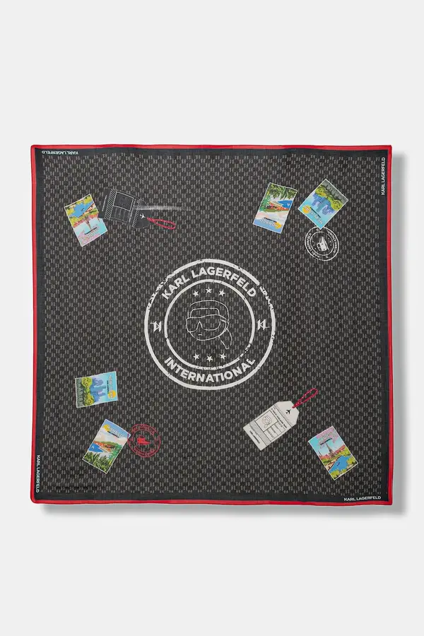 Karl Lagerfeld Ruta s primesjo svile Karl Lagerfeld IKON MONOGRAM