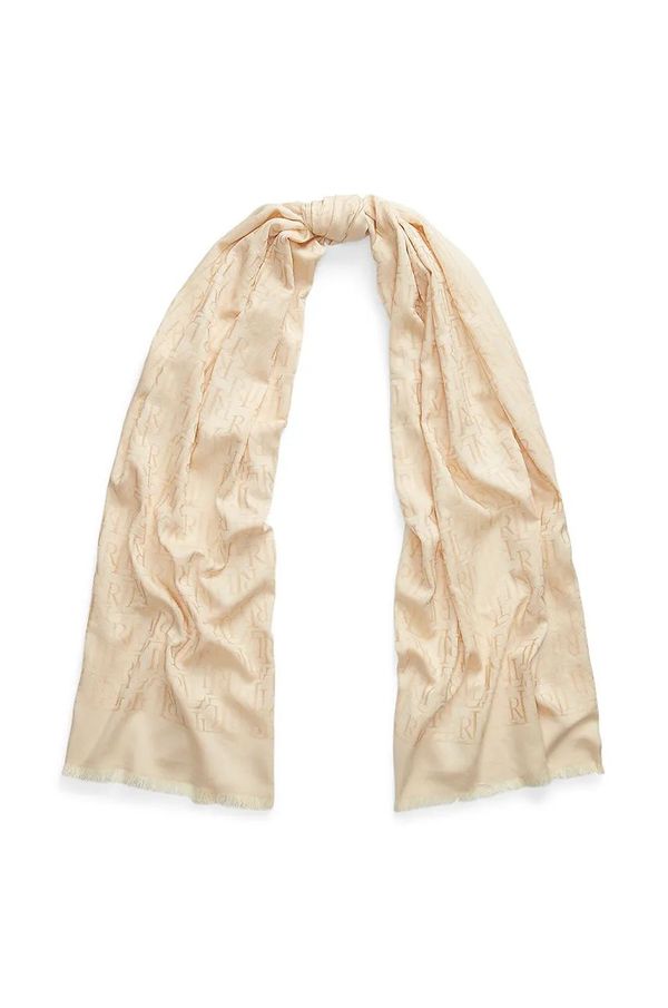Lauren Ralph Lauren Šal Lauren Ralph Lauren ženski, bež barva, 454937219