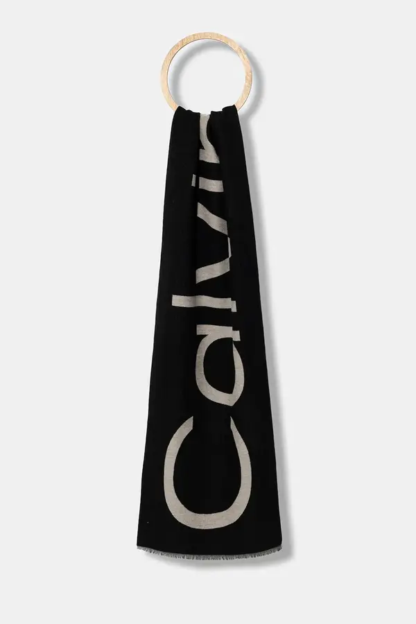 Calvin Klein Šal s primesjo volne Calvin Klein