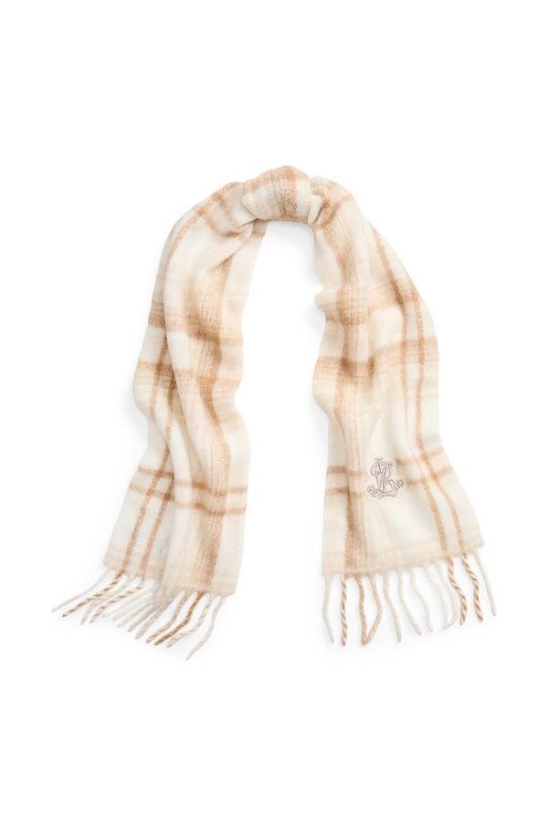 Lauren Ralph Lauren Šal s primesjo volne Lauren Ralph Lauren bež barva, 454960078