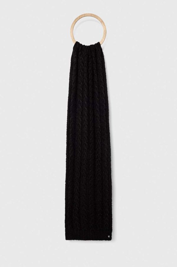Lauren Ralph Lauren Šal s primesjo volne Lauren Ralph Lauren črna barva
