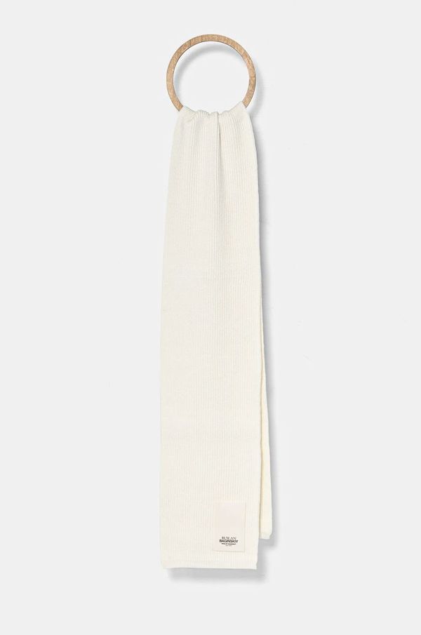 RUSLAN BAGINSKIY Šal s primesjo volne Ruslan Baginskiy bela barva, SKR035-VWNE