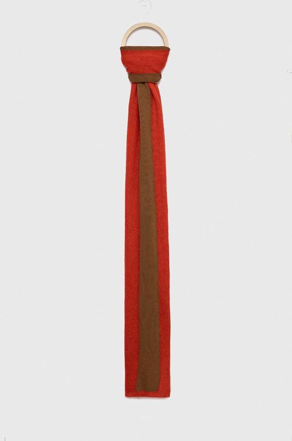 Sisley Šal s primesjo volne Sisley rdeča barva