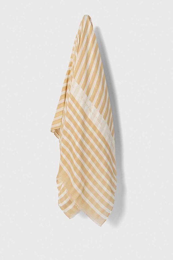 Tommy Hilfiger Šal Tommy Hilfiger ženski, bež barva