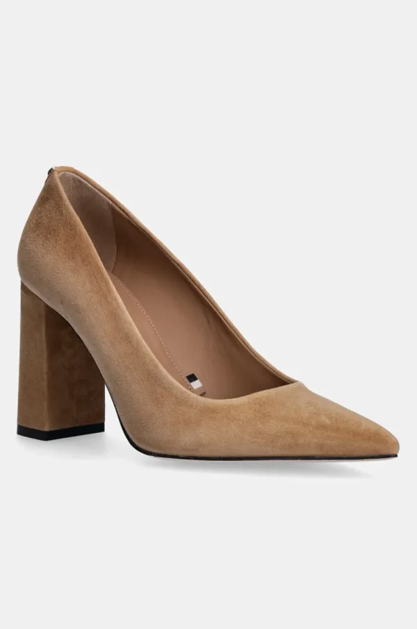 BOSS Salonarji iz semiša BOSS Janet bež barva, 50536571