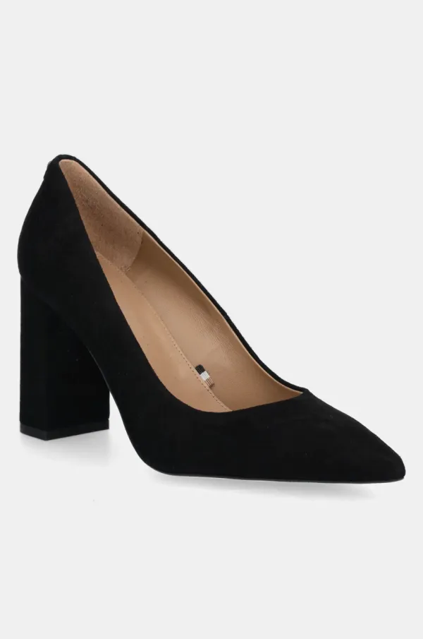 BOSS Salonarji iz semiša BOSS Janet črna barva, 50536571