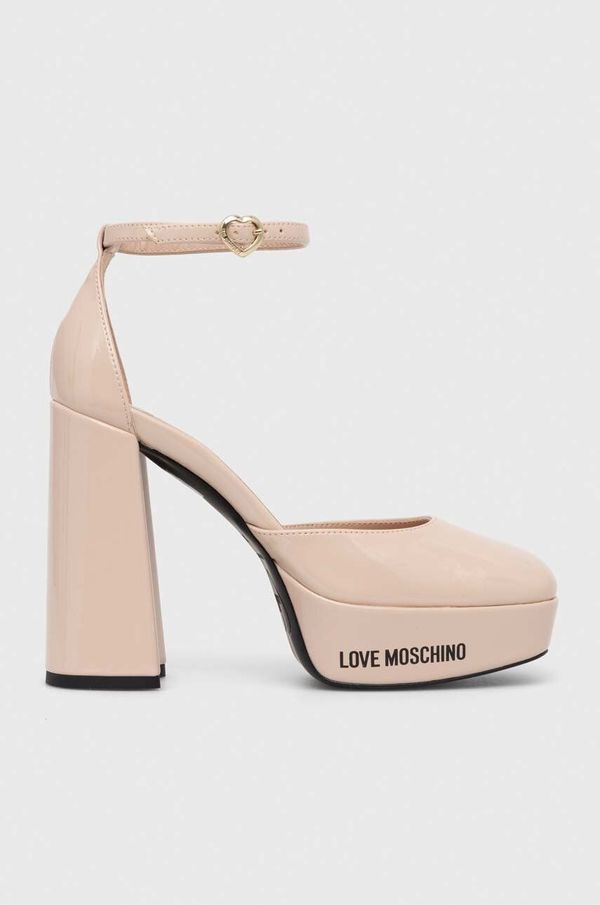 Love Moschino Salonarji Love Moschino bež barva, JA1028CG1IIH0601