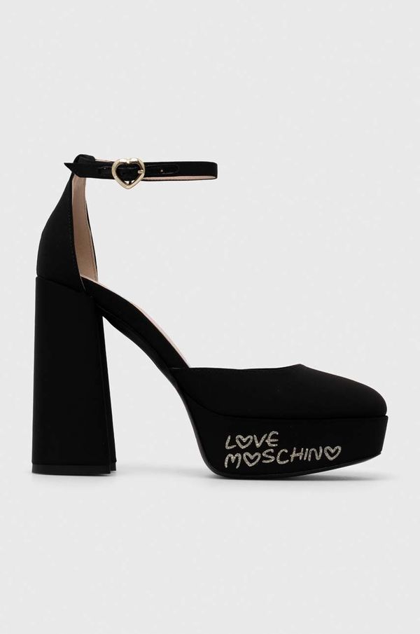 Love Moschino Salonarji Love Moschino črna barva, JA1030CG1IIM0000