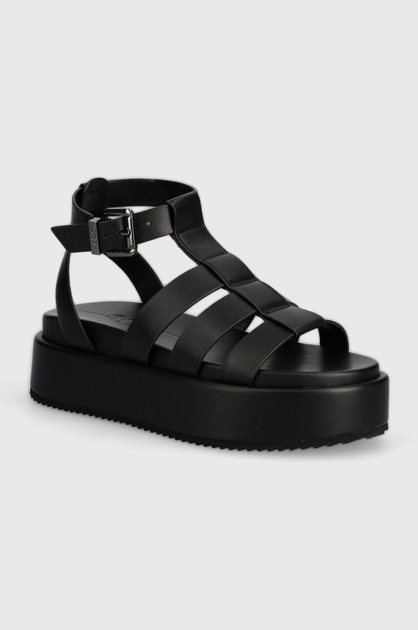 Buffalo Sandali Buffalo Noa Greek Sandal ženski, črna barva, 1602209.BLK