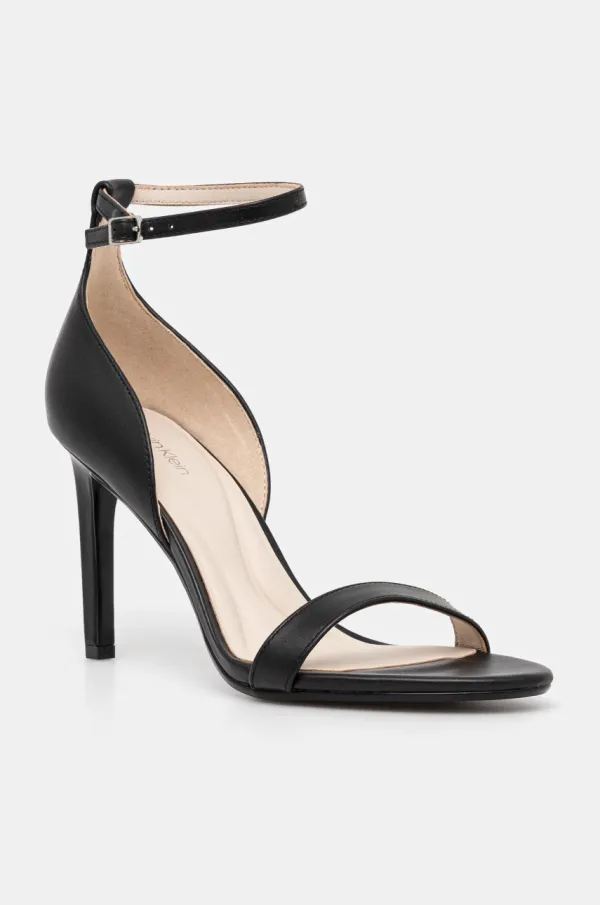 Calvin Klein Sandali Calvin Klein HEEL SANDAL 90 - LTH črna barva, HW0HW02337