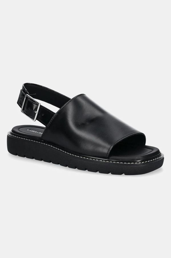 Calvin Klein Jeans Sandali Calvin Klein Jeans SQ MOLDED SANDAL SLING MG LTH ženski, črna barva, YW0YW01711