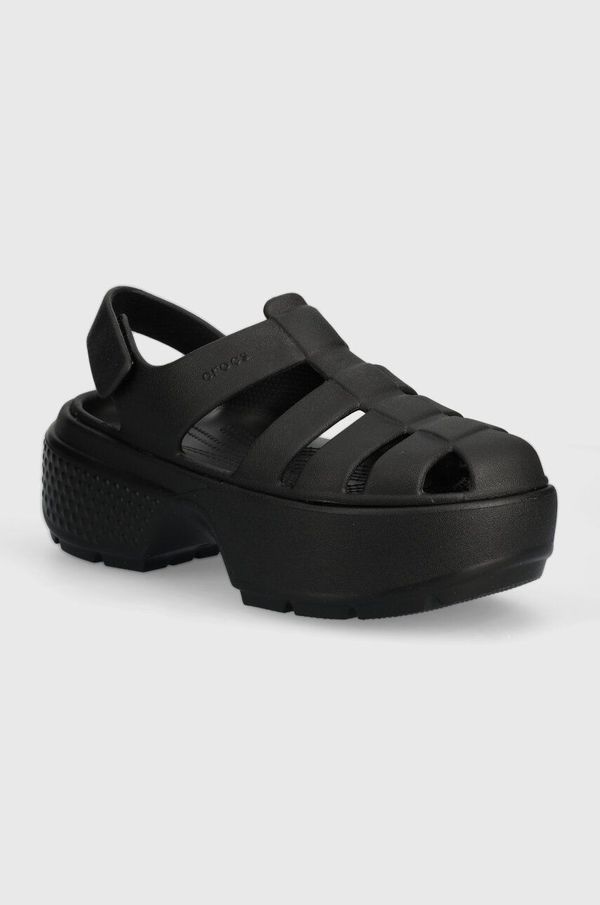 Crocs Sandali Crocs Stomp Fisherman Sandal ženski, črna barva, 209938