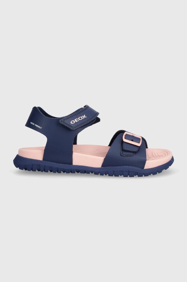 Geox Sandali Geox SANDAL FUSBETTO mornarsko modra barva