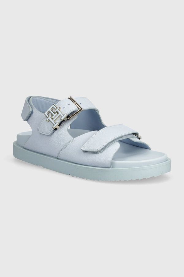 Tommy Hilfiger Sandali iz nubuka Tommy Hilfiger TH HARDWARE NUBUCK SPORTY SANDAL FW0FW08038