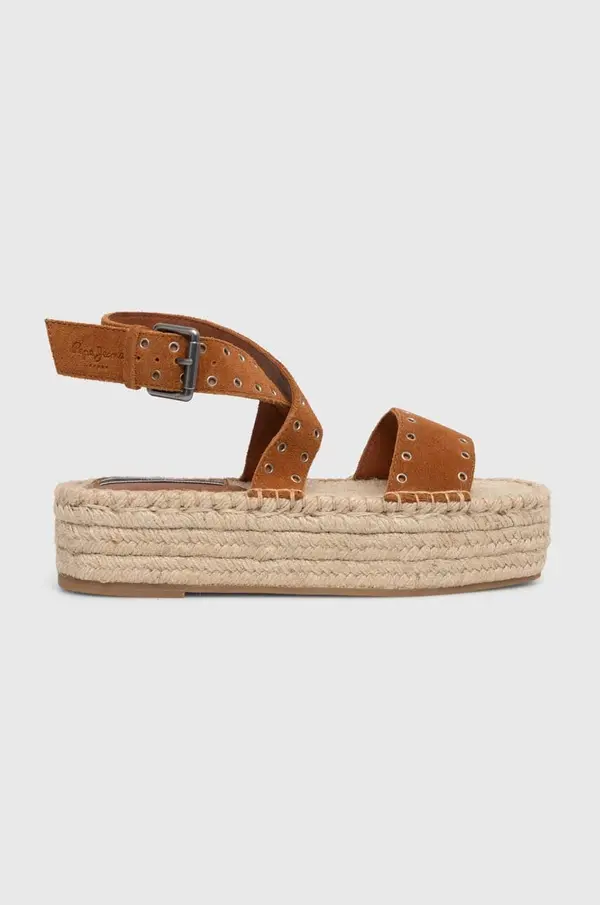 Pepe Jeans Sandali iz semiša Pepe Jeans PLS90657