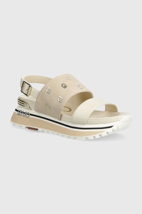 Liu Jo Sandali Liu Jo LIU JO MAXI WONDER SANDAL 08 ženski, bež barva, BA4109PX310S3191