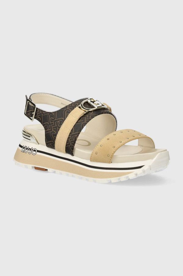 Liu Jo Sandali Liu Jo LIU JO MAXI WONDER SANDAL 27 ženski, rjava barva, BA4107EX171S3230