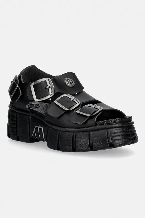 New Rock Sandali New Rock VEGAN NEGRO GRUESO, TOWER CASCO NEGRO LAT