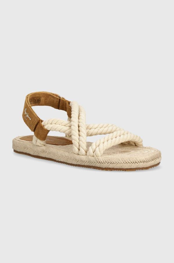 Pepe Jeans Sandali Pepe Jeans PMS90116 moški, bež barva, SUNSET CORD