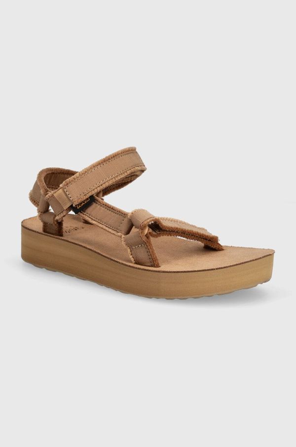 Teva Sandali Teva Midform Universal Canvas ženski, rjava barva, 1127570