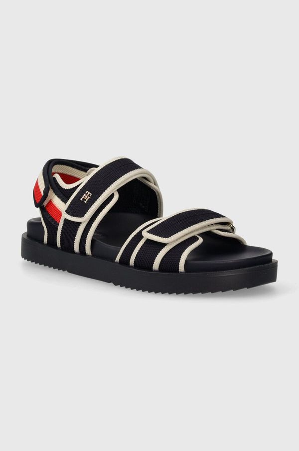 Tommy Hilfiger Sandali Tommy Hilfiger CORPORATE SPORTY SANDAL ženski, mornarsko modra barva, FW0FW07737