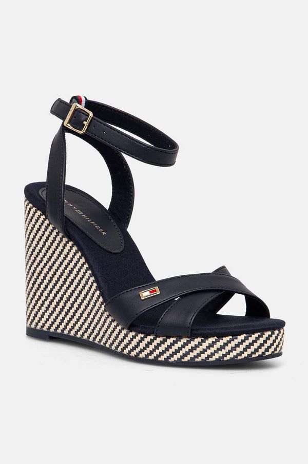 Tommy Hilfiger Sandali Tommy Hilfiger IM RAFFIA SANDAL mornarsko modra barva, FW0FW08224