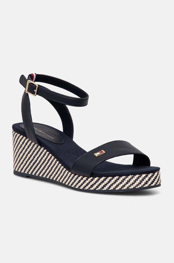 Tommy Hilfiger Sandali Tommy Hilfiger IM RAFFIA SANDAL mornarsko modra barva, FW0FW08226