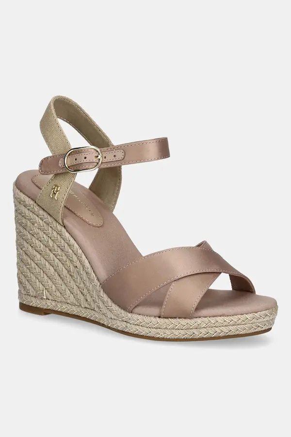 Tommy Hilfiger Sandali Tommy Hilfiger SATIN HIGH WEDGE ESPADRILLE