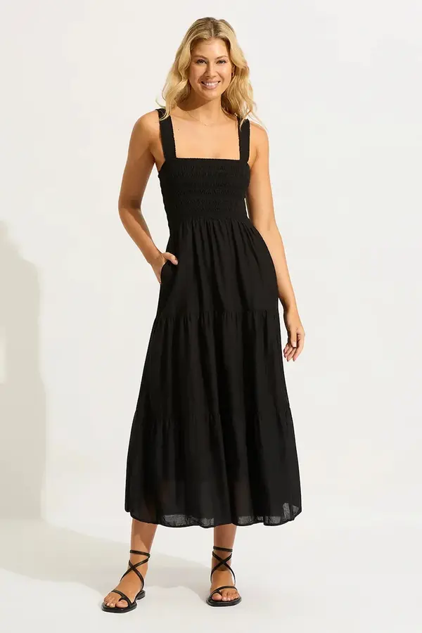 Seafolly Seafolly obleka bombažna Faithful Midi Dress