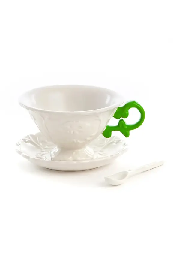 Seletti Seletti skodelica s podstavkom iz porcelana