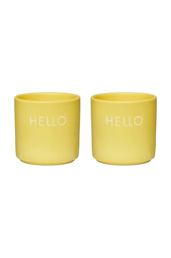 Design Letters Set kozarcev za jajca Design Letters Yello Hello 2-pack