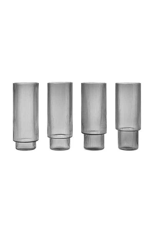 Ferm Living Set kozarcev za pijačo ferm LIVING Ripple 300 ml 4-pack