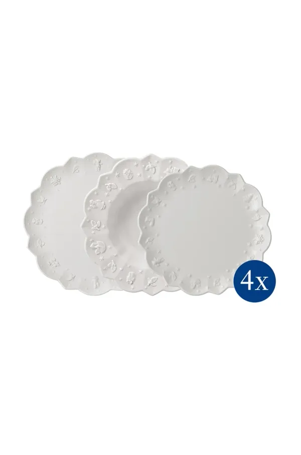 Villeroy & Boch Set krožnikov za 4 osebe Villeroy & Boch Toy's Delight Royal Classic 12-pack bela barva