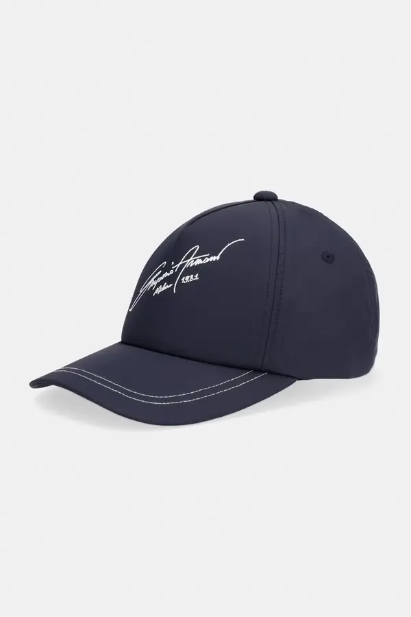 Emporio Armani Šilt kapa s svileno mešanico Emporio Armani