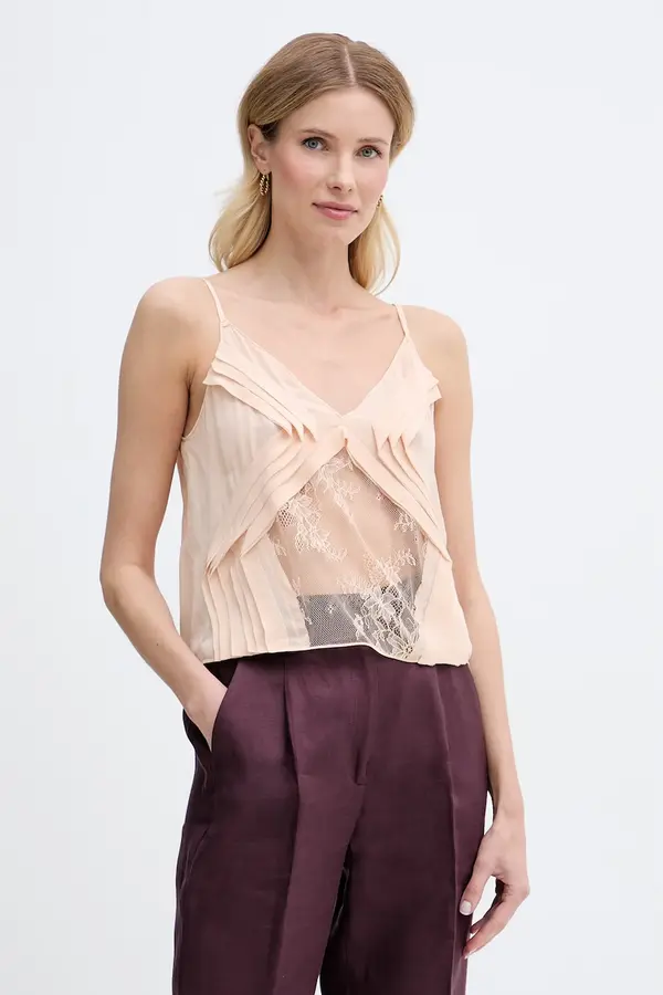 Sisley Sisley bluza z naramnicami ženska viskozna