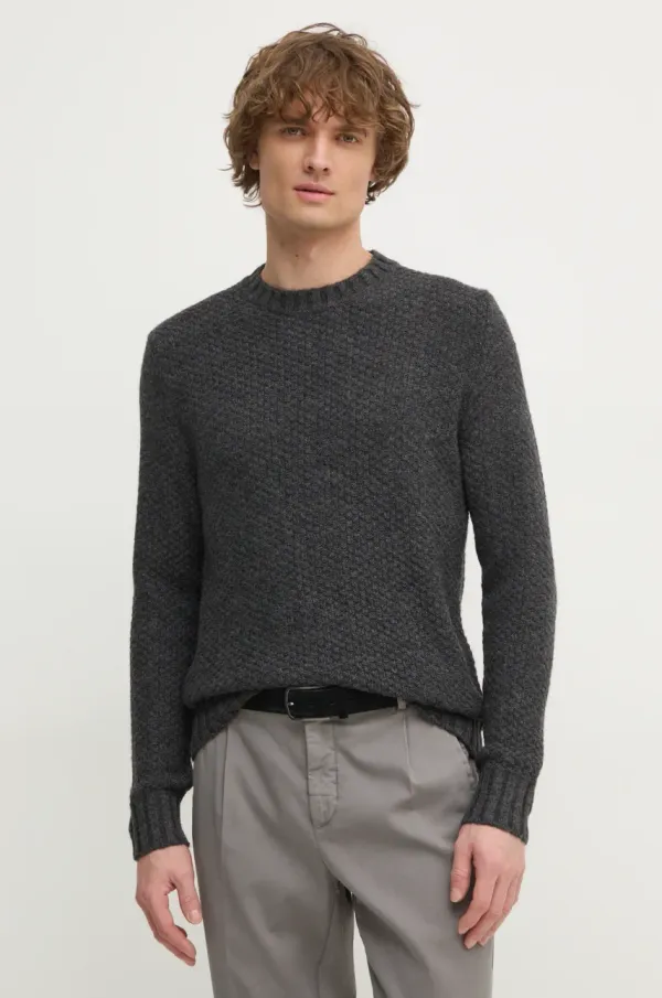 Sisley Sisley pulover moški, siva barva, 1176S104D