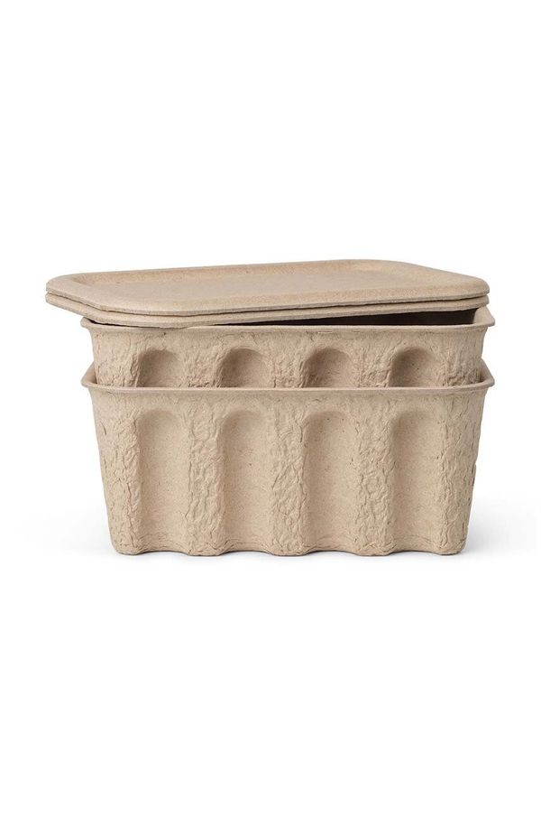 ferm LIVING Škatla za shranjevanje ferm LIVING Paper Pulp Box 2-pack
