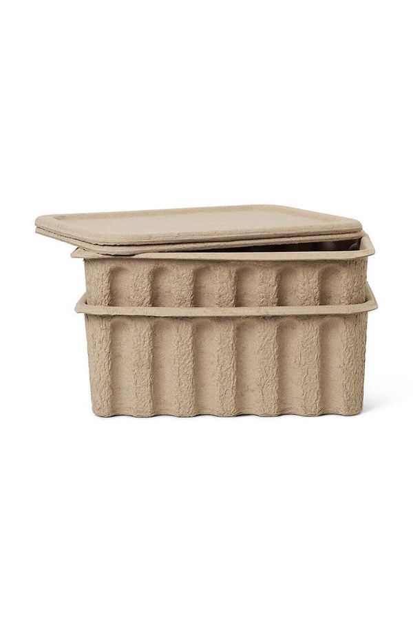 ferm LIVING Škatla za shranjevanje ferm LIVING Paper Pulp Box L 2-pack