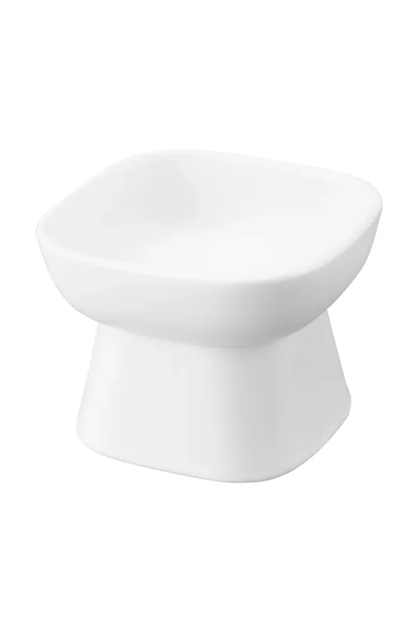 Yamazaki Skleda za hišne ljubljenčke Yamazaki Tower 200 ml bela barva