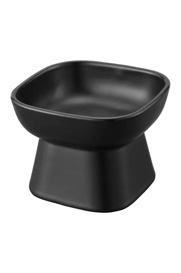 Yamazaki Skleda za hišne ljubljenčke Yamazaki Tower 200 ml črna barva