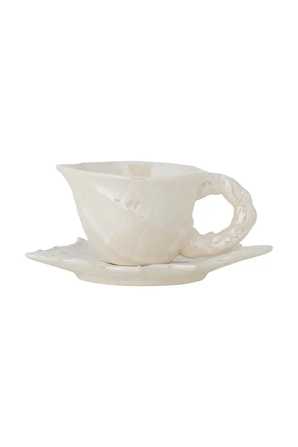Bloomingville Skodelica s podstavkom Bloomingville Shellie 150 ml