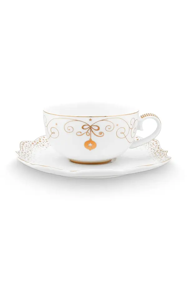 Pip Studio Skodelica s podstavkom Pip Studio Royal Winter 225 ml