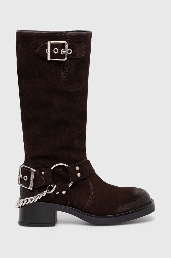 Steve Madden Škornji iz nubuka Steve Madden Beau-C rjava barva, SM11003094