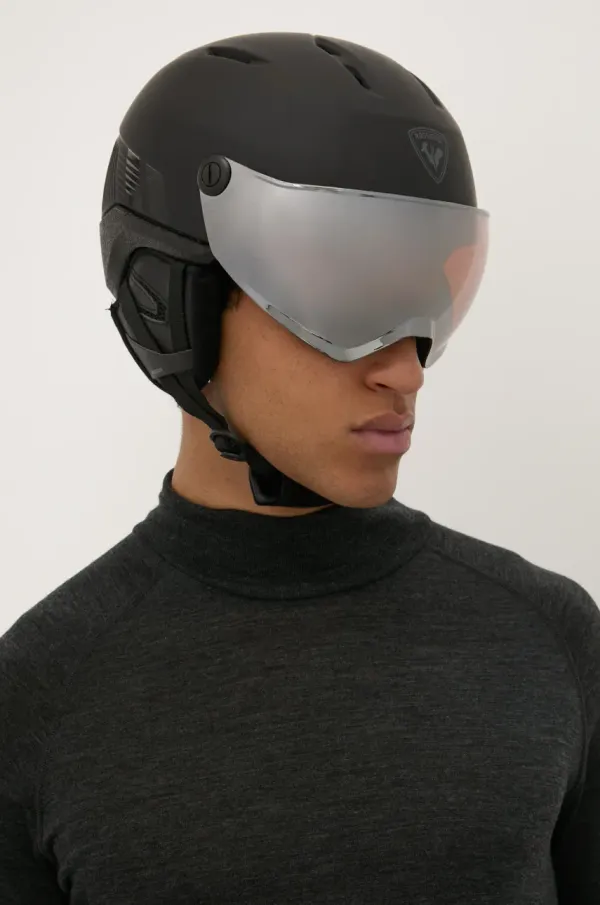 Rossignol Smučarska čelada Rossignol Fit Visor Impacts črna barva, RKKH202