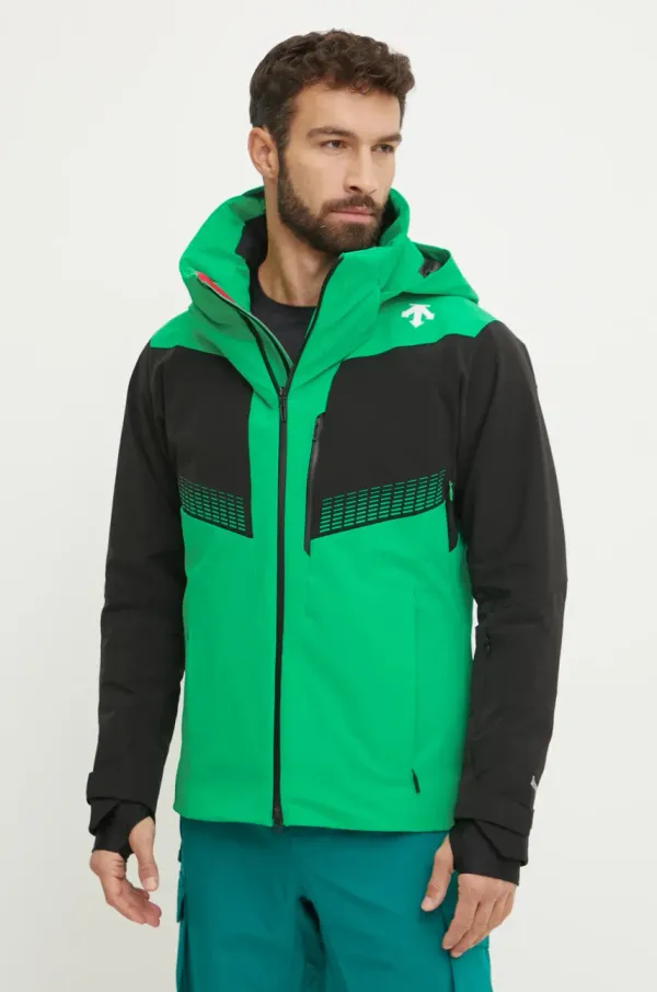 Descente Smučarska jakna Descente Laser Gradation zelena barva, DWMYGK26V